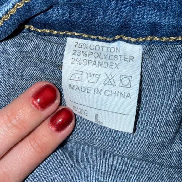 vintage vtg y2k punk ruffle denim mini skirt skort size L - Picture 5 of 5